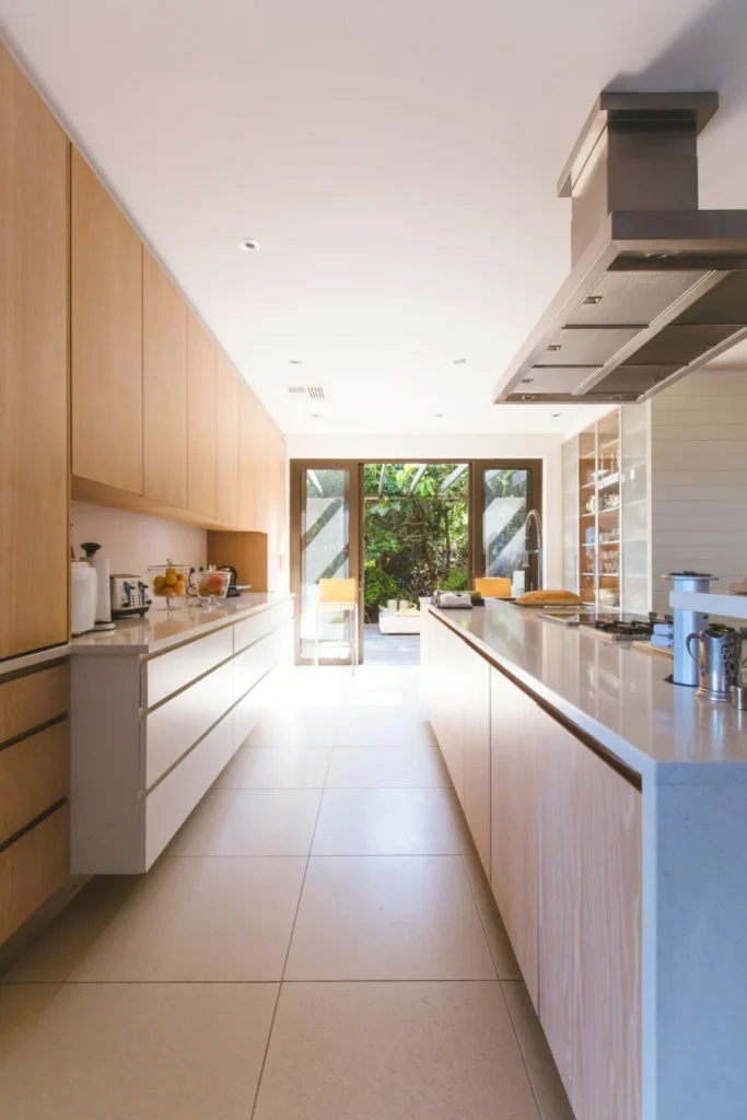 Freshly cleaned kitchen worktops and units in an Essex home